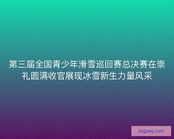 第三届全国青少年滑雪巡回赛总决赛在崇礼圆满收官展现冰雪新生力量风采 第三届全国青少年滑雪巡回赛总决赛在崇礼圆满收官展现冰雪新生力量风采